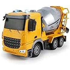 SHESRA 6 Channel RC Concrete Mixer Truck Engineering Vehicle 2.4Ghz Wireless Electric RC Monster Truck Engineering Concrete Mixer Truck Toy for Boys Kids and Adults (Size : 1 Battery Pack)