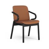 SWEDESE Amstelle armchair - Black ash, nordic cognac leather Brown Designer Furniture From Holloways Of Ludlow