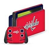 Head Case Designs Officially Licensed NHL Plain Washington Capitals Vinyl Sticker Gaming Skin Decal Cover Compatible With Nintendo Switch OLED Bundle