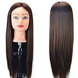 ksjfjrhw 2024 Wig, lace wig Mannequin Wig Styling Practice Hair Training Head Hairdressing wig (Color : B, Size : One Size)