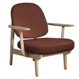 Fritz Hansen - Fred™ Lounge Chair Oak Base - orange/Stoff Christianshavn 1133/BxHxT 77,4x85,2x80,5cm/Gestell Eiche klar lackiert