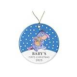 Baby's First Christmas 2023 Ornament - Ee-Yore Donkey Baby Ornaments - Christmas Tree Ornament - New Baby 1St Winnieornament Bear Style 20 Printed on Both Sides