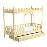 Castle Wooden House Bed With Trundle Bed Drawer | Kids Bed