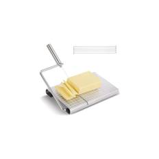 Cheese Slicer, Stainless Steel with Scale Cheese Slicers Board, Cheese Cutters for Block Cheese with 5 Replacement Wires, Stainless Steel Cheese