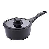 Aluminum Alloy Milk Pan with Lid Non-Stick Pan Household Hot Milk Soup Small Wok Suitable for Various Stove Tops