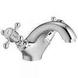 Moods Huron Deck Mounted Chrome Basin Mixer Tap with Waste