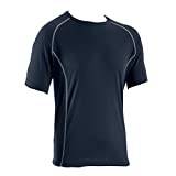i-sports Kids T-Shirts Microfibre Performance Technical Tees Junior - Navy/Silver Stitch, 10-11 Years (Medium)