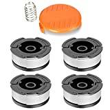 Strimmer Spool for Black Decker, Bekasa AF-100-3ZP & A6481 Replacement 30FT Auto Feed Replacement Spool Line Replace GL280,GLC2500 Series Line String Trimmers Spools with Cap and Spring (4, White)