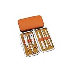 7 Piece Set Nail Clipper Set Professional Manicure Tools For Natural Nails Manicure Set Nail Clipper Set,Orange,11 * 6.8(cm)