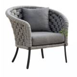 Alexander Rose Cordial Luxe Light Grey Lounge Chair with Cushion