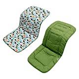 Msliy Universal Baby Stroller Cushion Infant Car Seat Liner Pure Cotton Thick Pad 13.7x30.7 Inches Grey Star 