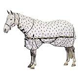 John Whitaker White Bumblebee Fly Mesh Rug with fixed neck and tail cover 6'9, R292