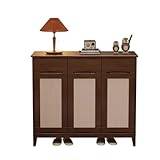 FAREWELL Entryway Shoe Rack Wooden Shoe Cabinet Home Living Room Shoe Cabinet Small Apartment Entrance Storage Cabinet Free Standing Shoe Cabinet (Color : Walnut color)
