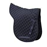 Rhinegold Cotton Quilted Numnah, Full, Navy