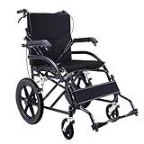 GIADO Wheelchair Carbon Steel Folding Transport Wheelchair With Dual Brakes Wheel Chair Adjustable Pedal Arms Manual Wheelchair
