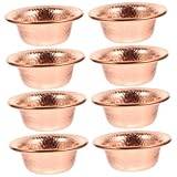 Alipis 8 Pcs Buddhist Sound Bowl Meditation Bowl Divine Ritual Vessel Buddhist Cup Altar Water Bowl Tibetan Worship Rituals Smudging Decor Tea Cup Copper Embossed Offering Cup