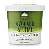 Elysium Spa Exfoliating Sea Salt Body Scrub, Enriched With Avocado & Lime