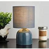 Tok Mark Traders Hera Ceramic Table Lamp Table Lamp Contemporary Design Bedside Lamp Desk Lamp Home Decoration Office Lamp Shade Christmas Valentne Gift - Blue