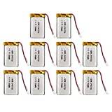 10X EEMB 3.7V Lipo Battery 150mAh 401730 Rechargeable Lithium Polymer ion Battery Pack with Molex Connector UN38.3-Make Sure Device Polarity Matches with Battery Before Purchase!