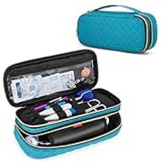 Damero Double Layer Stethoscope Case Compatible with 3M Littmann/ADC/Omron Stethoscope, Stethoscope Carrying Case Travel Bag for Nurse Accessories, Teal