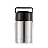 DIGJOBK Lunch Box Vacuum Lunch Box Food Grade Stainless Steel Food Thermos Vacuum Lunch Container Jar Heat Resistant Food Container(Color:Silver 1000ML)