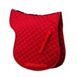 Rhinegold Cotton Quilted Numnah - Full - Red