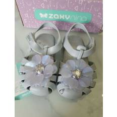 Zaxy jelly sandals icy blue flower detail occasion party soft shoes uk 5.5 girls
