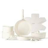 CAROTE 6pcs Pots and Pans Set, Ceramic Cookware Set Detachable Handle