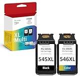 HavaTek 545 546 Ink Cartridges, PG-545XL CL-546XL Remanufactured for Canon 545 546 Ink Cartridges for Pixma TS3150 TS3450 TR4551 TS3350 MX495 MG2450 TS3100 MG3050 MG2550S TR4550 Printer(1Black1Colour)