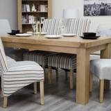Bordeaux Solid Oak Furniture 6ft x 3ft Dining Table and 6 Chairs Set