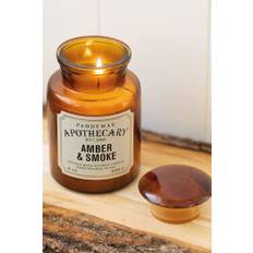Paddywax Brown Apothecary Amber & Smoke 226g Glass Jar Candle