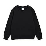 Kids Child Toddler Baby Boys Girls Solid Patchwork Long Sleeve Cotton Sweatshirt Pullover Tops Blouse Outfits Clothes Clothes for Boys 10 to 12 Years (Black, 4-5 Years)