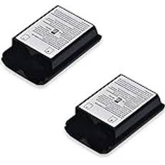 2 Pack Battery Pack Cover Shell Case for Xbox 360 Wireless Controller AA Battery Case (Black)
