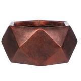 IDEALIST Lite Geometry Style Bronze Bowl Planter, Indoor Plant Pot for Indoor Plants D30 H15 cm, 10L