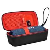 ZUJFPL EVA Hard Case for JBL Flip 6 Flip 5 Waterproof Portable Bluetooth Speaker, Fit for JBL Flip 4 Premium Travel Protective Carrying Storage Bag.Fits USB Cable and Charge(Red)