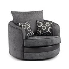 Shannon Black-Grey Swivel Chair Sofa
