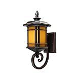 Square Glass Retro Outdoor Waterproof and Rust Wall Lamp Exterior Wall Decoration,Cast Aluminum Outdoor Waterproof Wall Lamp Aisle Indoor and Outdoor Lighting