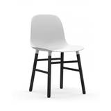 Normann Copenhagen Form chair - wooden legs - Black, White Designer Furniture From Holloways Of Ludlow