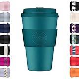 Ecoffee Cup 14oz 400ml Reusable Eco-Friendly 100% Plant Based Coffee Cup with Silicone Lid & Sleeve - Melamine Free & Biodegradable Dishwasher/Microwave Safe Travel Mug, Bay of Fires