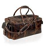 Large Italian Leather Duffle Travel Weekender Overnight Sports Duffel Bags For Men And Women, Mulberry, Duffel Bags