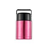 YYUFTTG Lunchbox Vacuum Lunch Box Food Grade Stainless Steel Food Thermos Vacuum Lunch Container Jar Heat Resistant Food Container (Color : Rose Red 800ML)