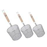 Hoement 3pcs Malatang Slotted Spoon Pasta Strainer Frying Colanders Kitchen Filter Spoons Stainless Steel Pasta Basket Cooking Strainer Home Supplies Cooking Spoon Colander Kitchen Tool