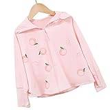 Toddler Sunscreen Outerwear Baby Sunscreen Hoodie Fashionable Cool Ice Silk for Girls Beach Vacation (M)