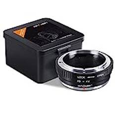 K&F Concept FD to FX Lens Mount Adapter, Compatible with Canon FD FL Lens and Compatible with Fujifilm Fuji X Mount Mirrorless Cameras