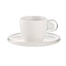 Guzzini Gocce 26690100 Espresso Cup and Saucer Set for 6 People