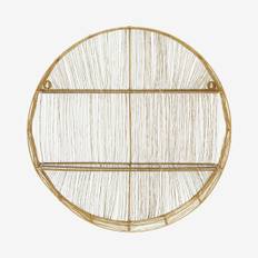 Enzo Wire Round Wall Shelf - Gold by Fifty Five South