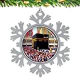 Saudi Arabia Christmas Ornament Xmas Tree Hanging Pendant Metal Snowflake Decoration
