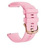 GGFAOK 18 20 22mm Smart Watch Official Straps For Garmin Venu 2 Silicone Wristband Belt For Garmin Venu 2S SQ Bracelet Watchband (Color : Powder, Size : 22 For Garmin Venu 2)