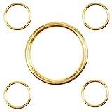 Curtain Rings Hollow Solid Brass Plated 25 mm Roman Blind Curtain Rings O Shaped Blind Roman Rings for DIY Roman Curtains Pole Indoor or Outdoor Curtains Pole Pack of 20.