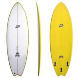 Lost RNF 96 Fish Surfboard - White / Mustard-6ft 0 - 6ft 0